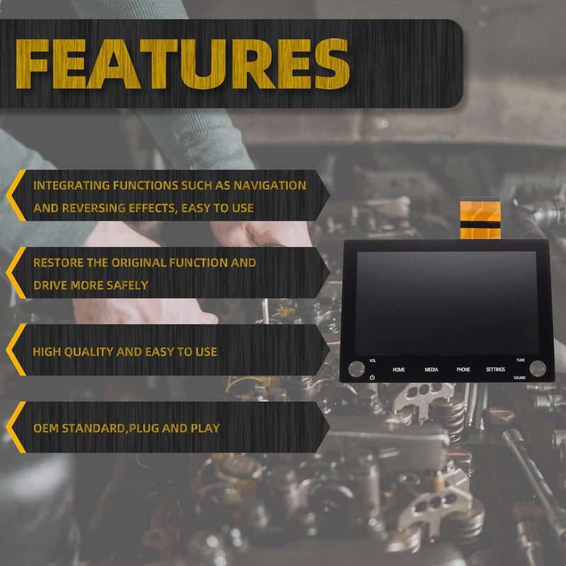 Dasbecan 8" Touch Digitizer LCD Screen with 2 knobs Compatible with 19-21 Mitsubishi Outlander Sport Mitsubishi ASX Replaces 8740A040 8740A130 8740A076 Glass - Image 3